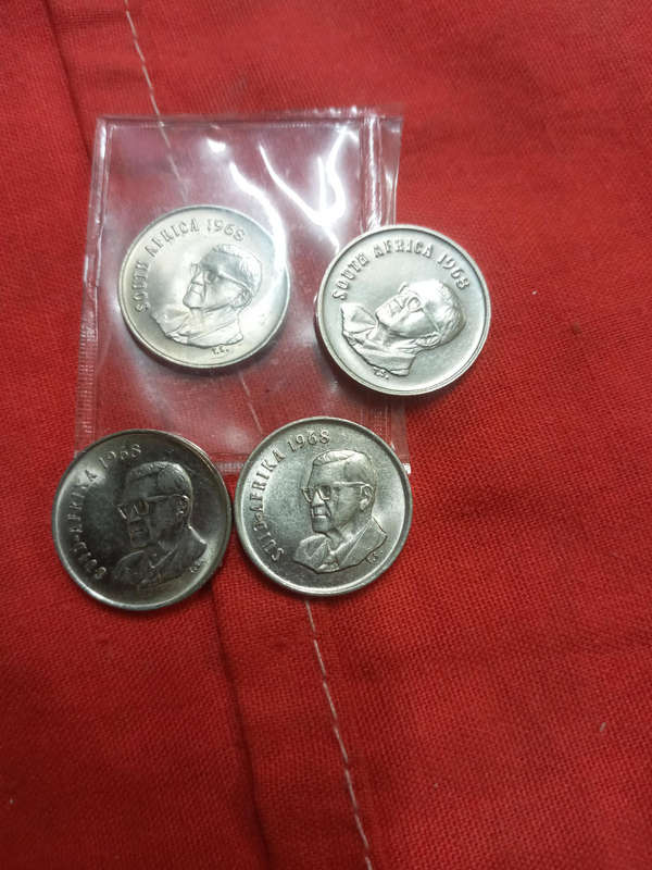 1968 5c coin x 4