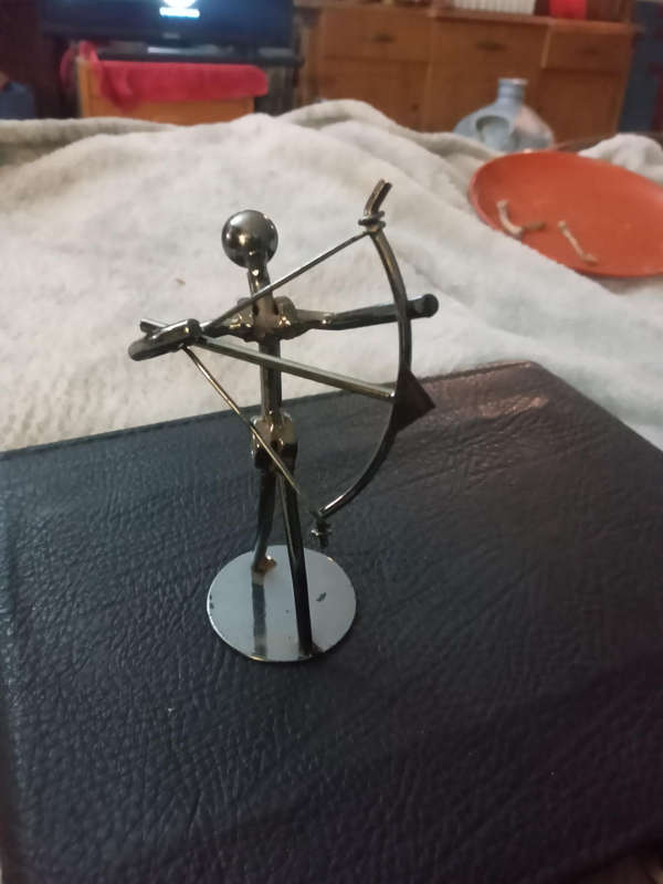 Steel archer man for desktop 13cm
