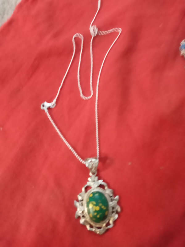 Lapis lazuli with sterling silver chain