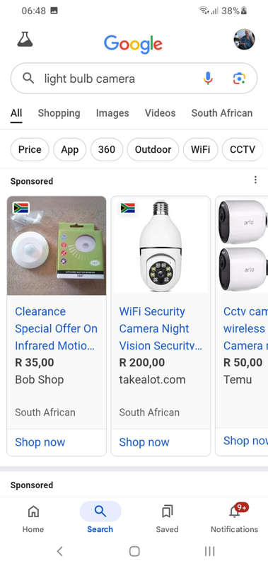 Light bulb camera