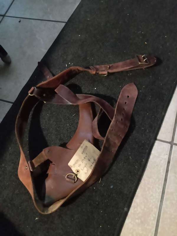Sam brown belt complete with a luger holster.
