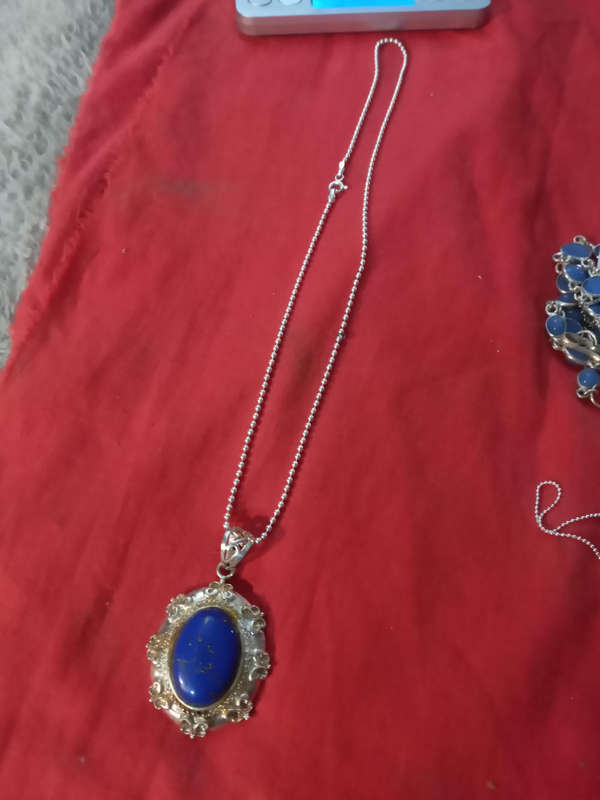 Sterling silver lapis lazuli necklace