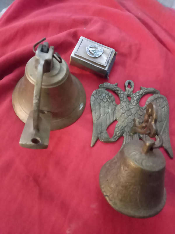 Brass bells x 2