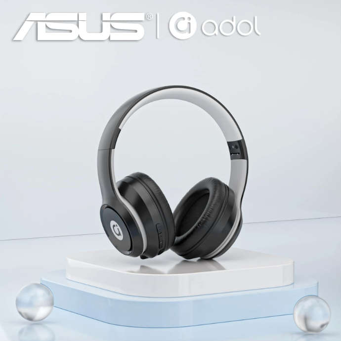 ASUS adol AS-D96 Wireless Headphones Sound Isolation Phone Calls On-Body Remote