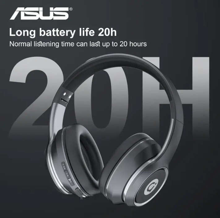 ASUS adol AS-D96 Wireless Headphones Sound Isolation Phone Calls On-Body Remote
