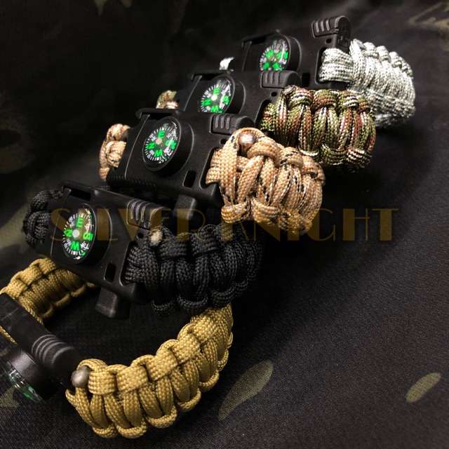 Paracord Survival Flint & Steel  5 in 1 Armband