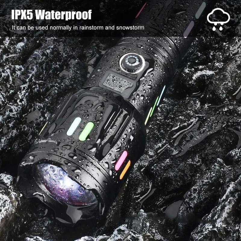2000 Lumens LED Flashlight - Super Bright Light Camping Torch PA200