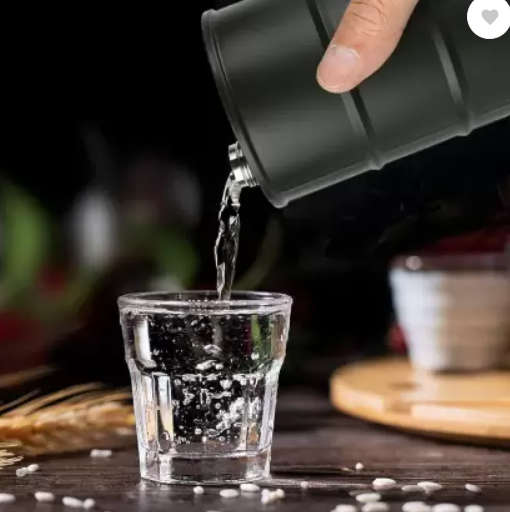 25oz Matte Black Oil Drum Hip Flask - R220