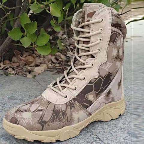 Camo Airsoft Boots (Side UnderZip)