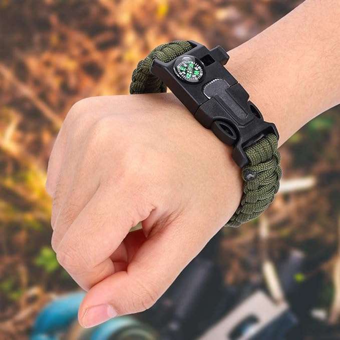 Paracord Survival Flint & Steel  5 in 1 Armband