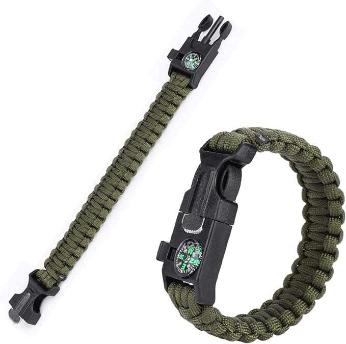 Paracord Survival Flint & Steel  5 in 1 Armband