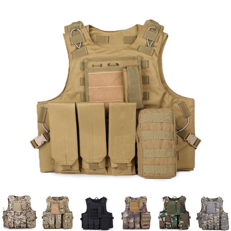 Tactical Vest Adjustable Military Molle Assault Combat Gear Swat Plate Carrier