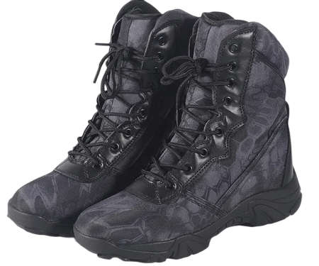 Camo Airsoft Boots (Side UnderZip)