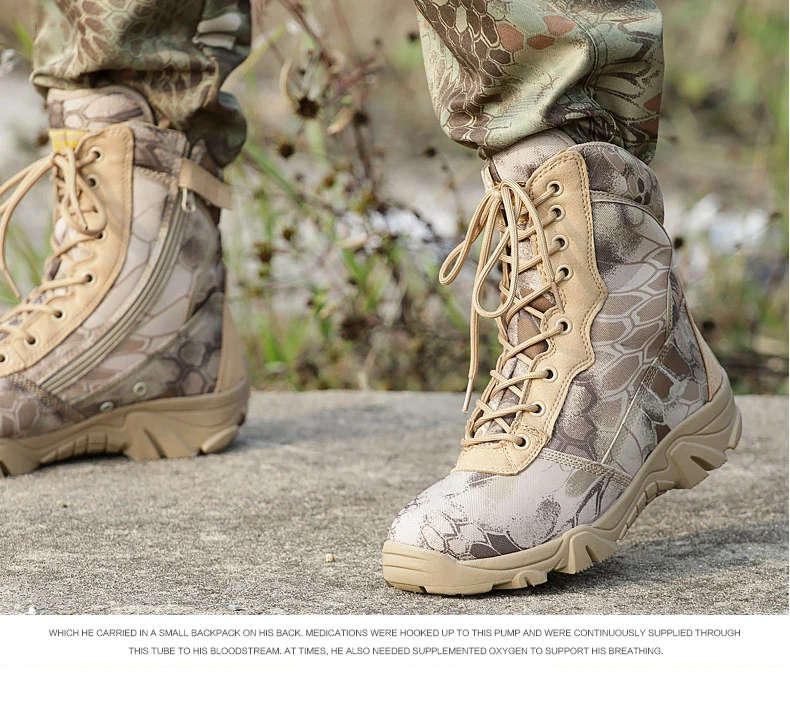 Camo Airsoft Boots (Side UnderZip)