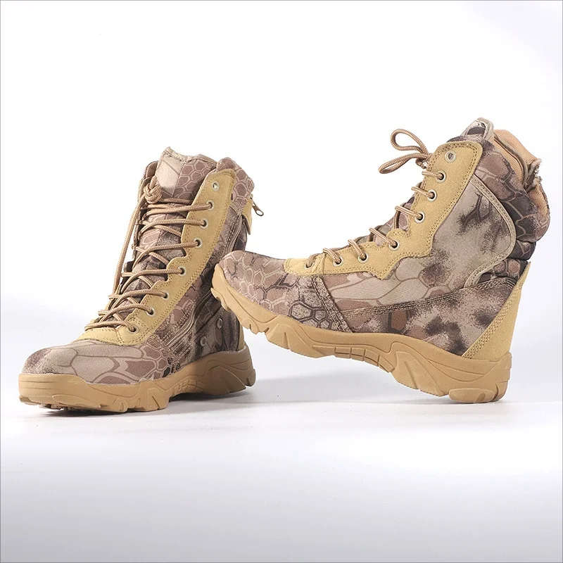 Camo Airsoft Boots (Side UnderZip)