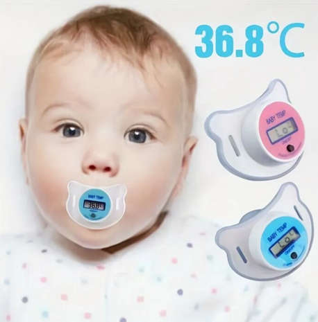 Baby Pacifier Thermometer - Pink