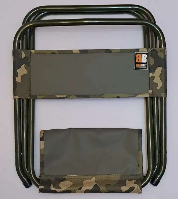 Bush Baby Camping Stool With Back Camouflage Green