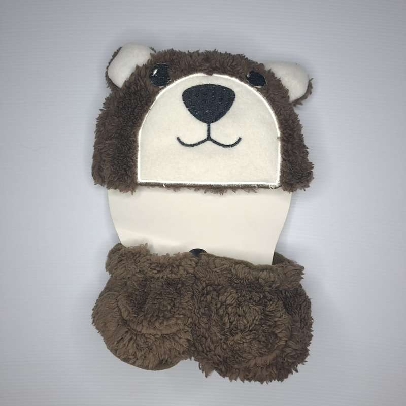 Brown Bear Beanie & Mittens - up to 3kg