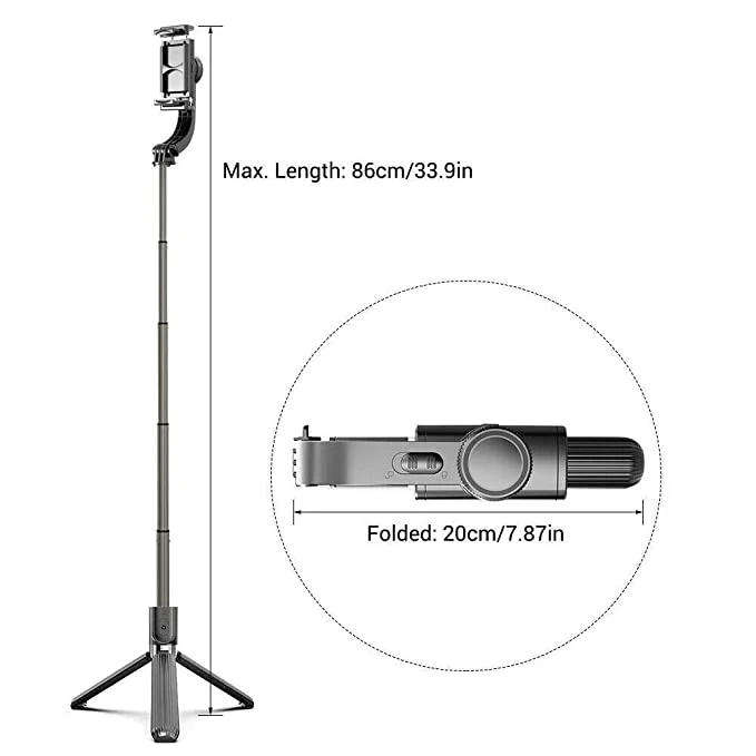 L08 Gimbal Stabilizer - Selfie Stick Tripod