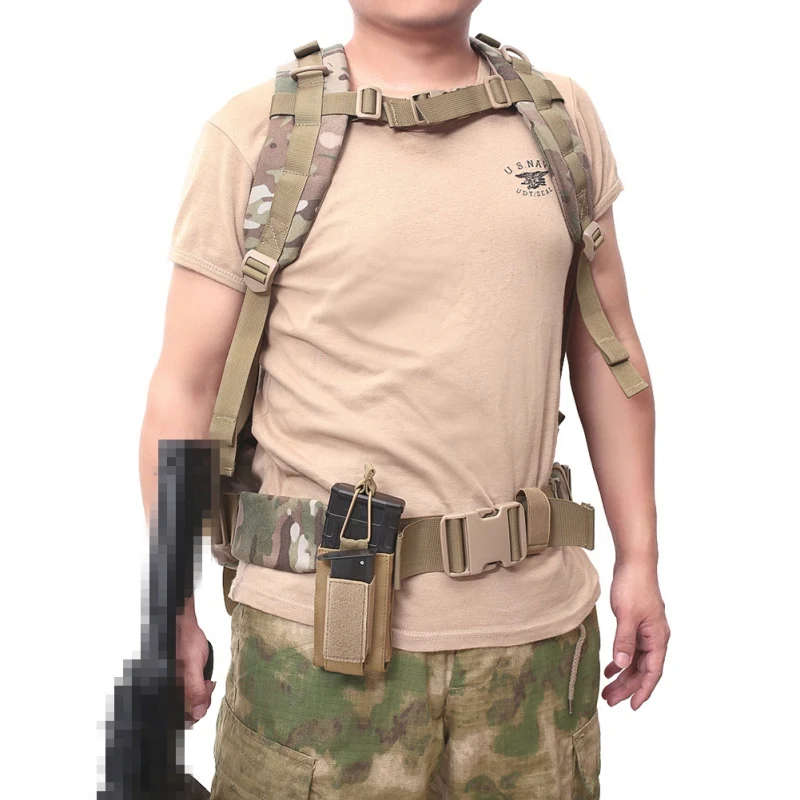 Tactical Molle Single Magazine Pouch 2 Layer 5.56 9mm Cartridge Hostler Bags