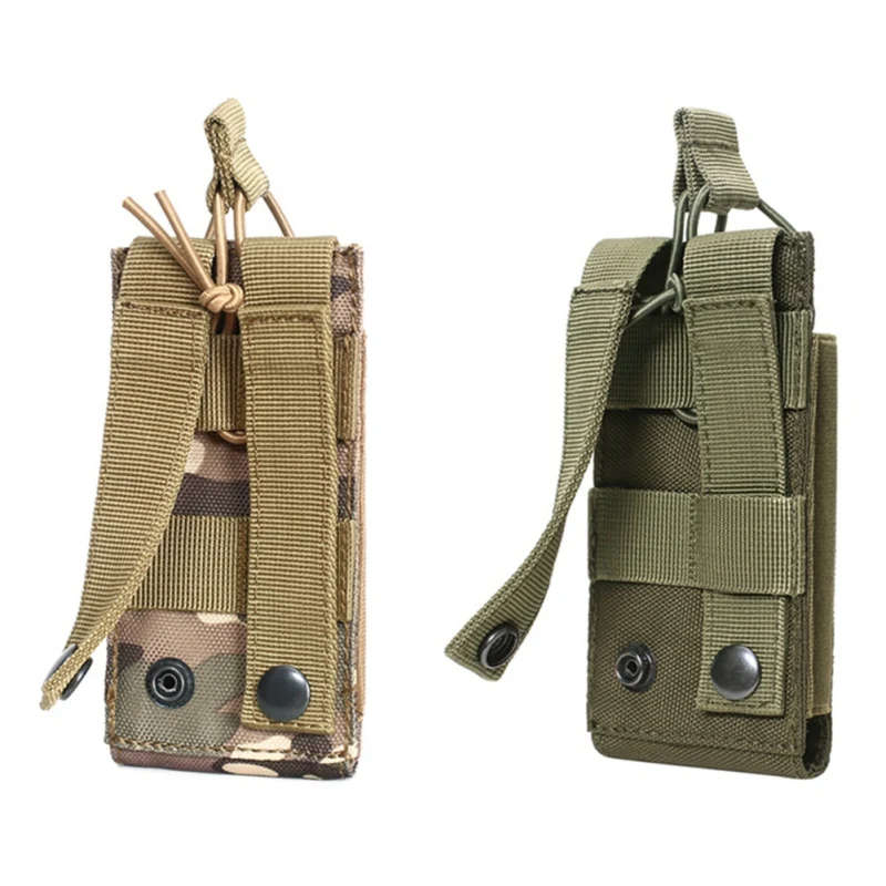 Tactical Molle Single Magazine Pouch 2 Layer 5.56 9mm Cartridge Hostler Bags