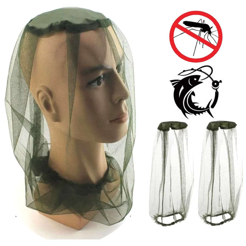 2 x Mosquito Head Nets for Fishing / Camping