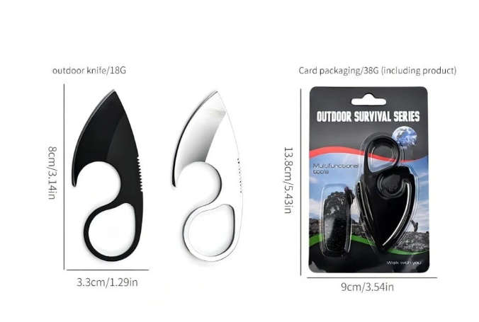 Outdoor Multifunctional Survival Self Defense Necklace Dagger