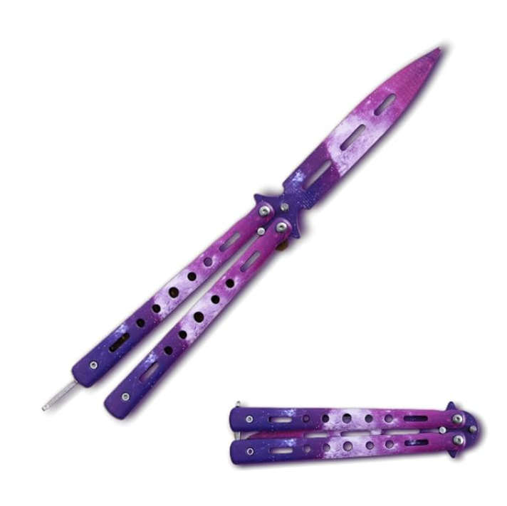 Pink  Purple Butterfly Ladies Knife