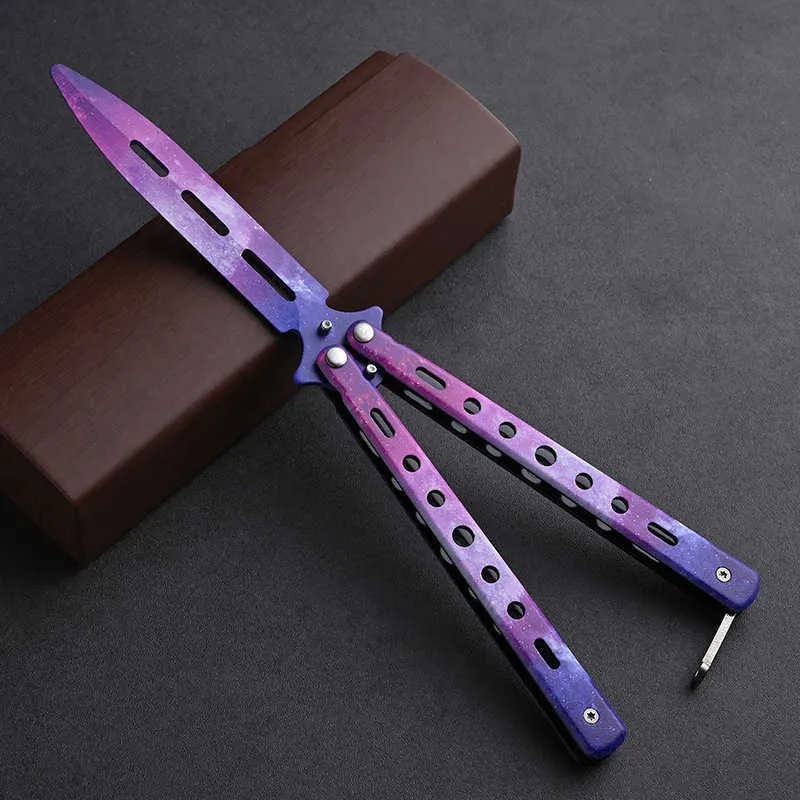 Pink  Purple Butterfly Ladies Knife
