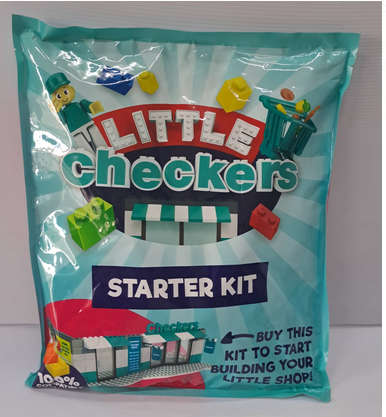 Little Checkers Starter Kit with Lego Blocks - Build your own Shop