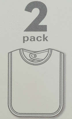Ackermans Baby 100% Cotton Bibs -  Single lining - 2 pack