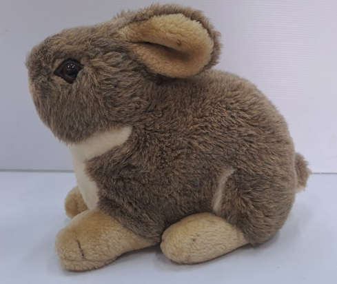 Beautiful Stuffed Rabbit Soft toy Grey and White - 24 x 30cm