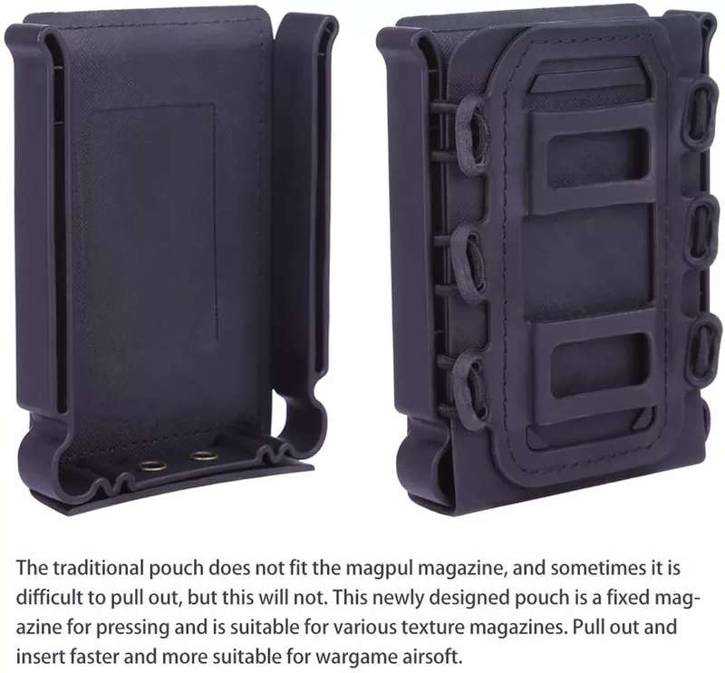 Adjustable Hunting Pouches Tactical Molle Single Rifle Mag Pouch suit for 5.56mm/7.62mm