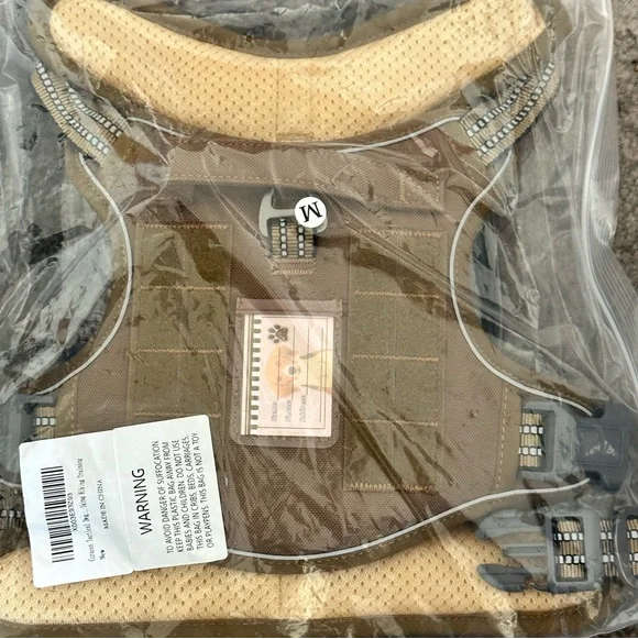 Tactical Dog Harness with Velcro - Khaki