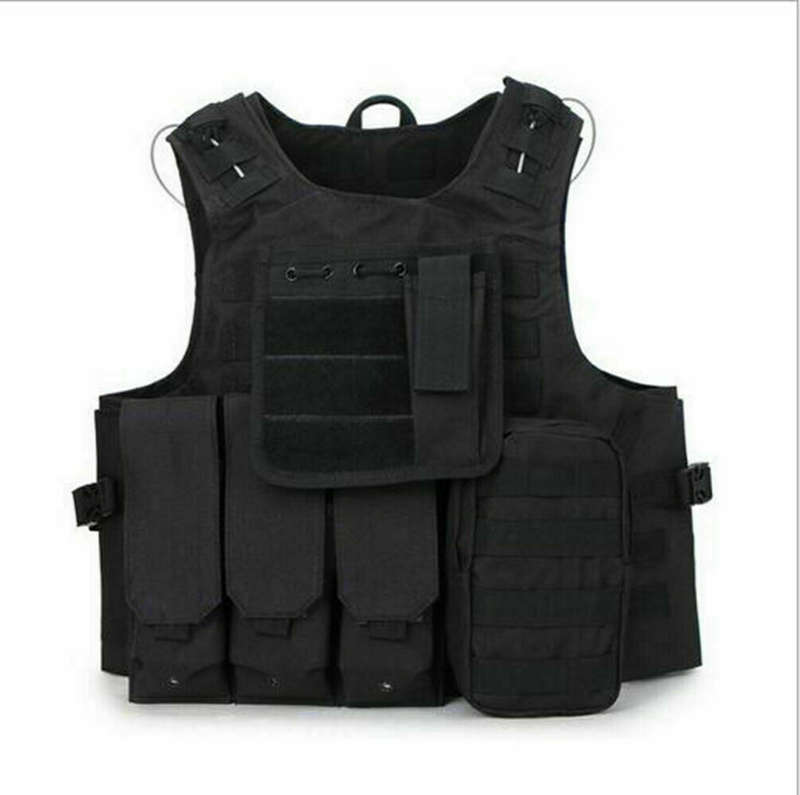 Tactical Vest Adjustable Military Molle Assault Combat Gear Swat Plate Carrier