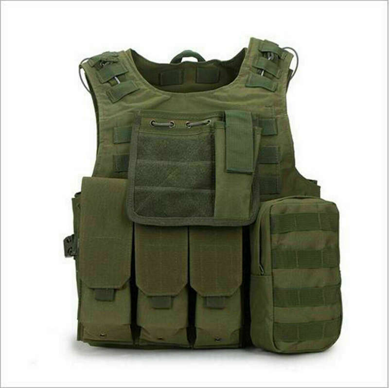 Tactical Vest Adjustable Military Molle Assault Combat Gear Swat Plate Carrier