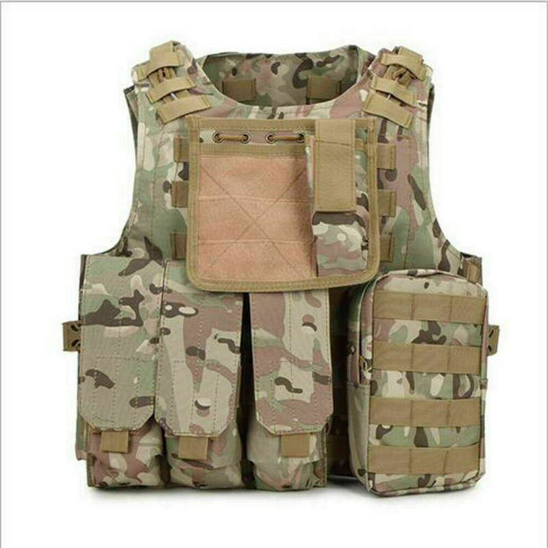 Tactical Vest Adjustable Military Molle Assault Combat Gear Swat Plate Carrier