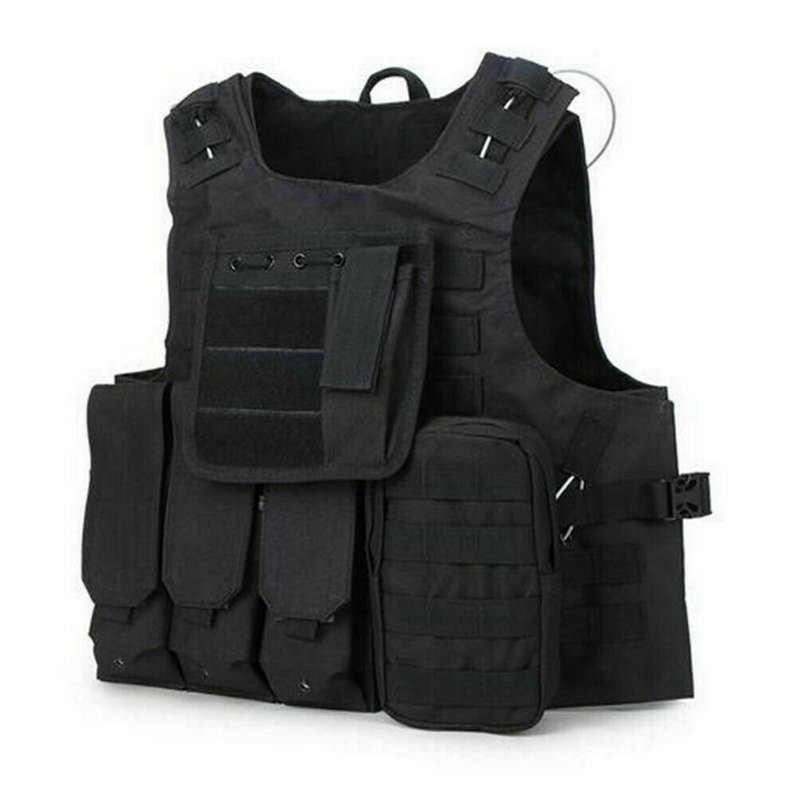 Tactical Vest Adjustable Military Molle Assault Combat Gear Swat Plate Carrier