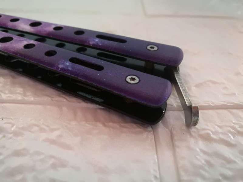 Pink  Purple Butterfly Ladies Knife