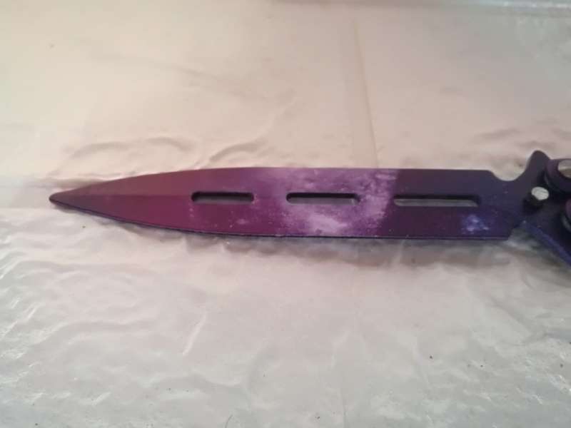 Pink  Purple Butterfly Ladies Knife