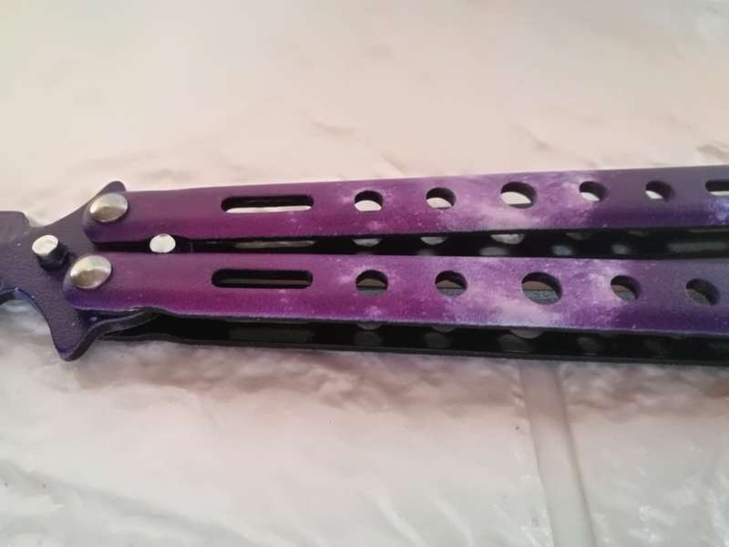 Pink  Purple Butterfly Ladies Knife