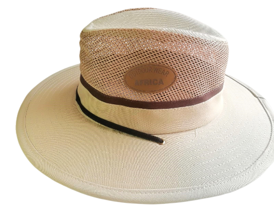 Outdoor Cowboy Hat Sun Protection Meshed- Light Brown