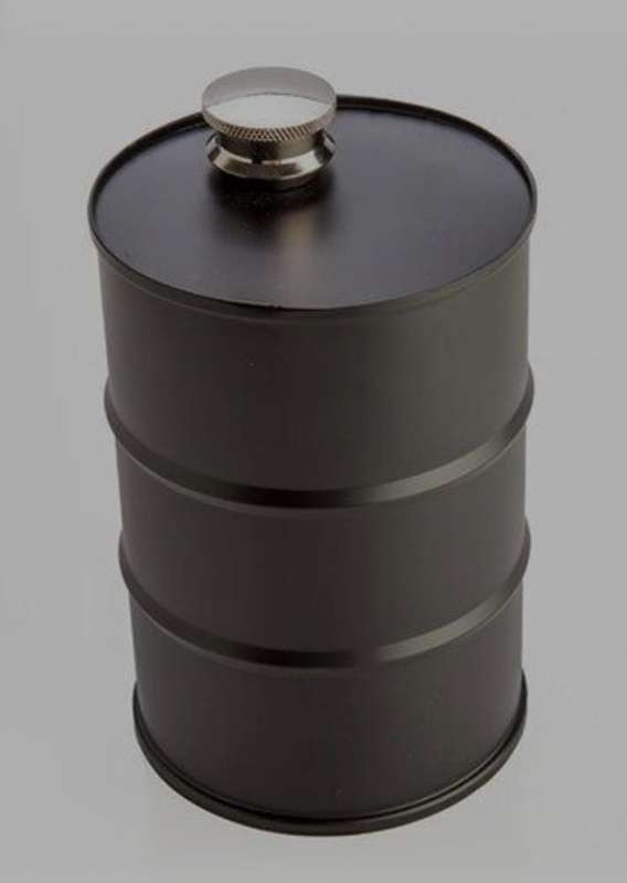 749ml Matte Black Oil Drum Hip Flask