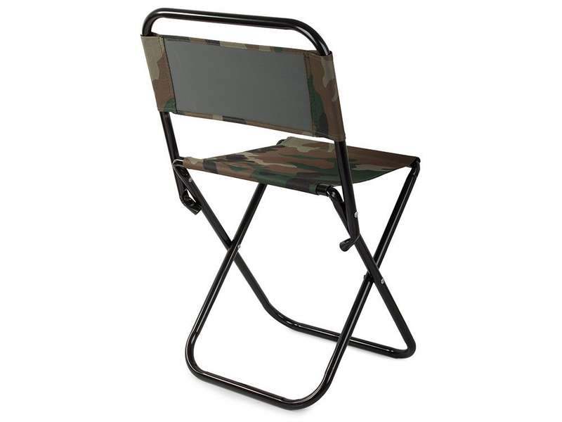 Bush Baby Camping Stool With Back Camouflage Green