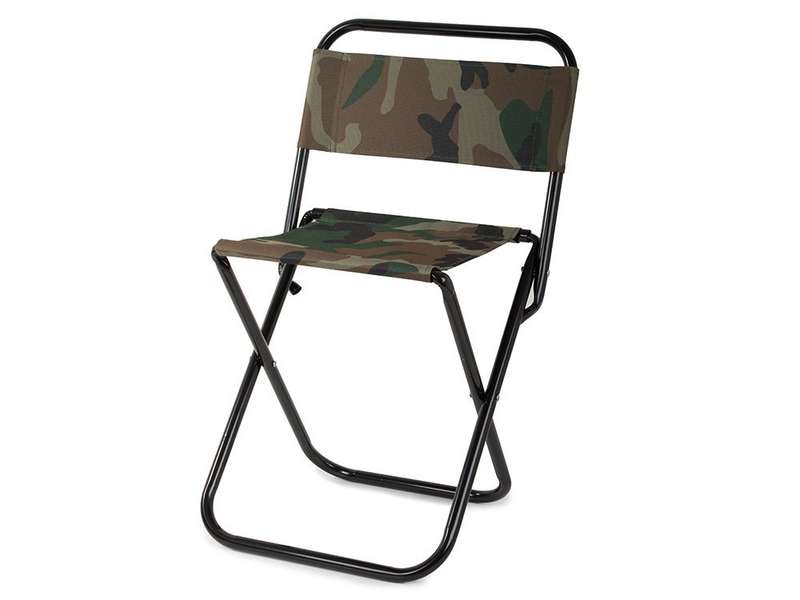 Bush Baby Camping Stool With Back Camouflage Green