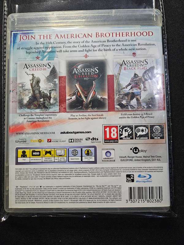 Ps3 Assassin's creed American saga