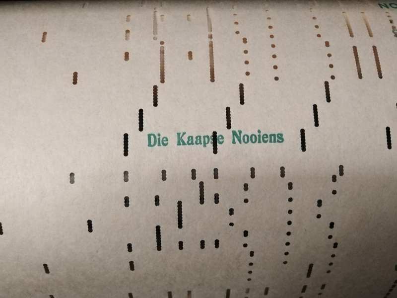 Rare Vintage Pianola Roll  A Unique Collection of Afrikaans Melodies