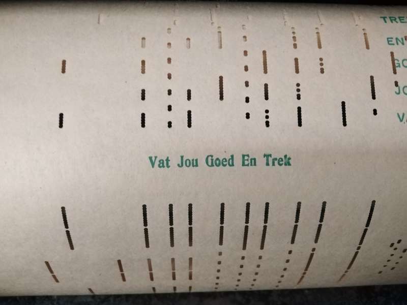 Rare Vintage Pianola Roll  A Unique Collection of Afrikaans Melodies