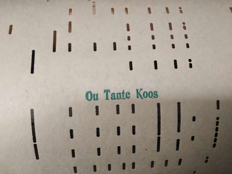 Rare Vintage Pianola Roll  A Unique Collection of Afrikaans Melodies