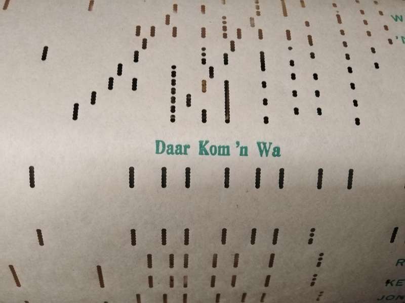 Rare Vintage Pianola Roll  A Unique Collection of Afrikaans Melodies